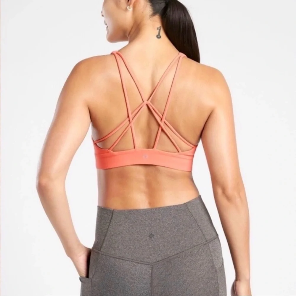 Athleta NWT SOLACE BRA IN POWERVITA - Size Large in Mimosa Pink